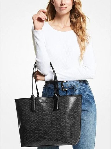 MICHAEL KORS Jodie Medium Logo Jacquard Tote Bag image 3