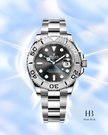 [Store Display] Rolex Yacht-Master Slate Dial Rolesium Chromalight blue luminescent 40 mm