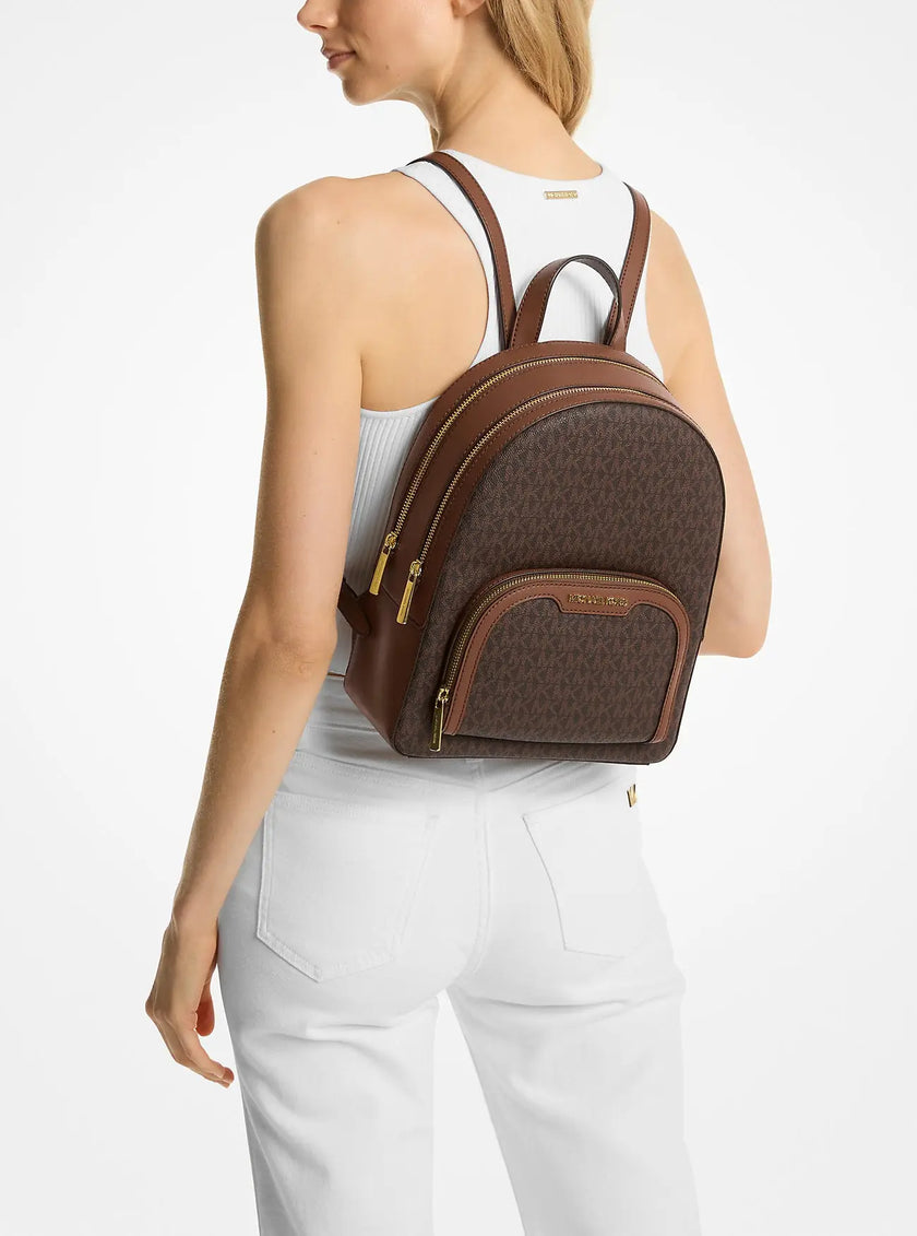 MICHAEL KORS Jaycee Medium Logo Backpack - Brown image 1
