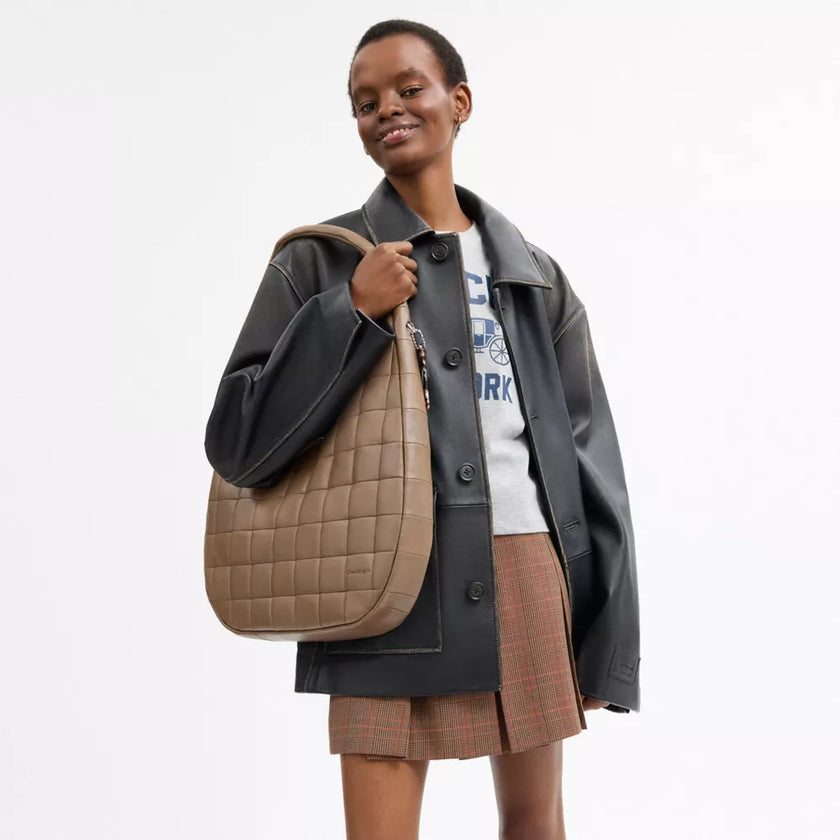COACH Alter/Ego Large Crescent Shoulder Bag - Dark Stone