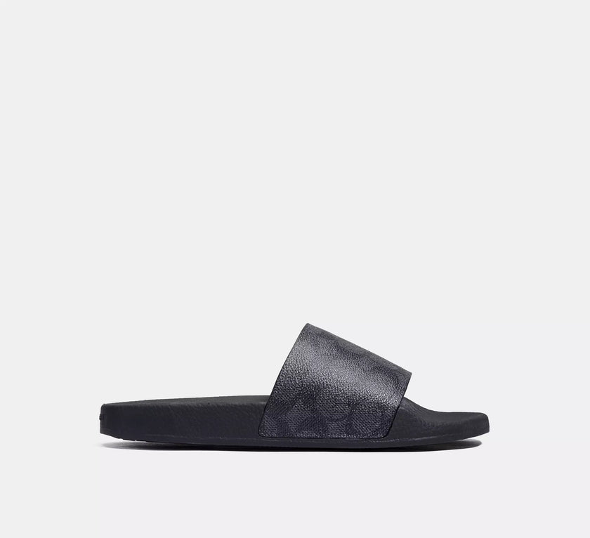 Coach Udele Sport Slide In Signature Canvas - Charcoal/Black