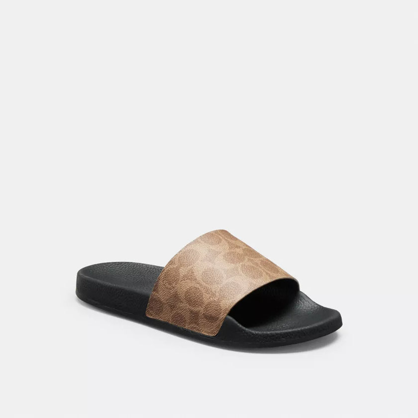 Coach Udele Sport Slide In Signature Canvas - Tan