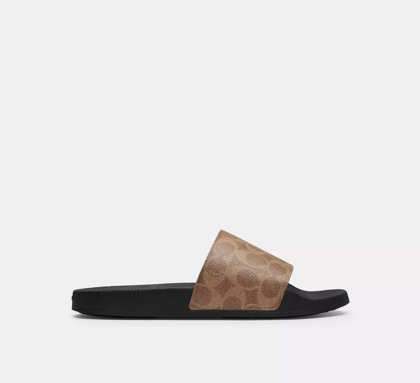 Coach Udele Sport Slide In Signature Canvas - Tan