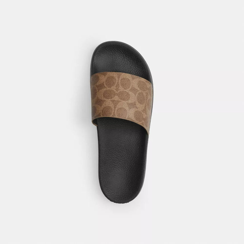 Coach Udele Sport Slide In Signature Canvas - Tan