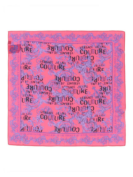 VERSACE  JEANS  Couture Barocco-Printed Finished Edge Scarf - Pink image