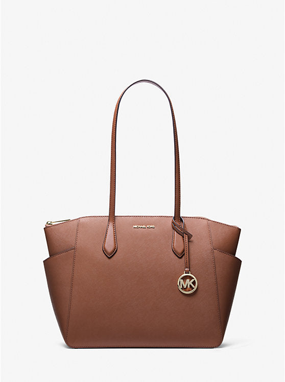 MICHAEL KORS Marilyn Medium Saffiano Leather Tote Bag - Luggage image 0