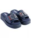 KARL LAGERFELD PARIS Women's Opal Slip-On Platform Slide Sandals - Navy Blue image 0