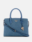 Guess Beryln Denim Large Satchel - Blue image 0