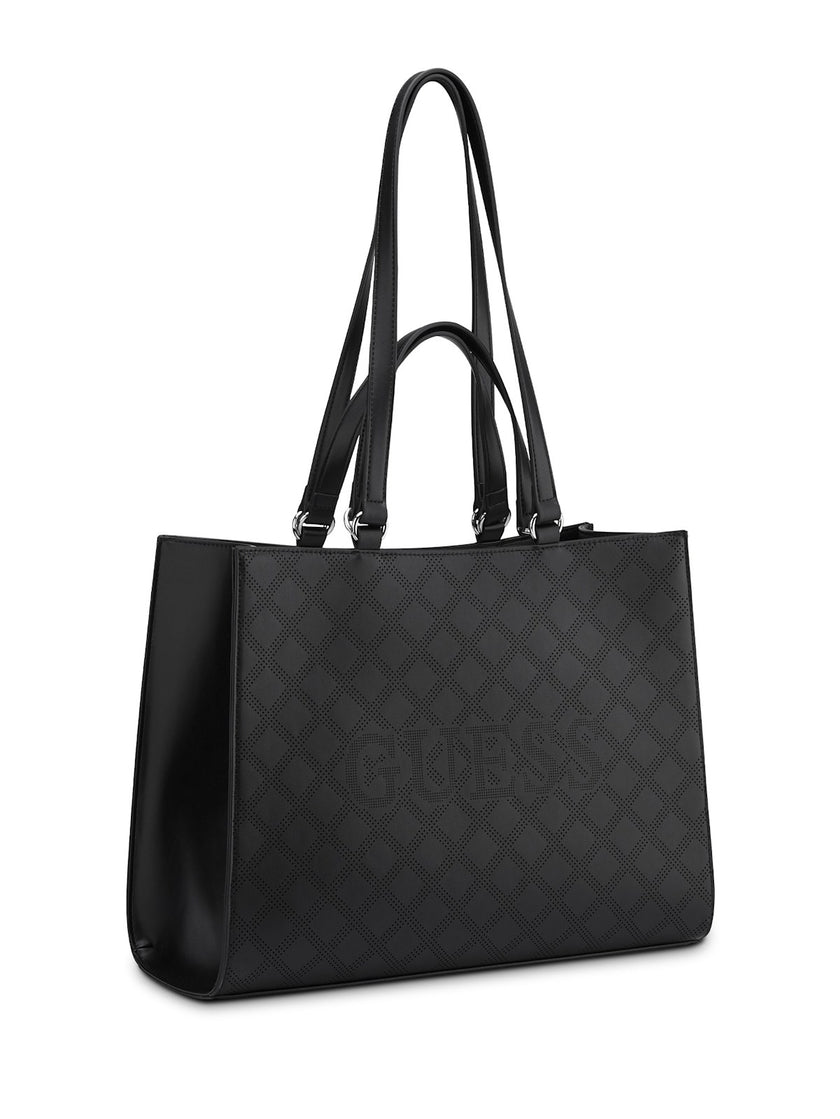 Guess Forber Perforated Logo Carryall - Black image 1