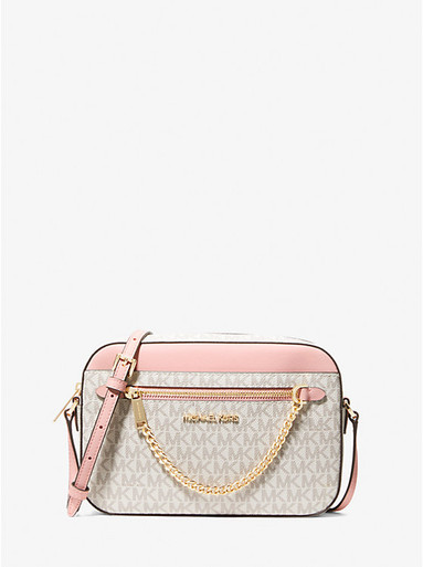 [AT DELHI] MICHAEL KORS Jet Set Item Large Logo Chain Crossbody Bag - Pwd Blsh Mlt image 4
