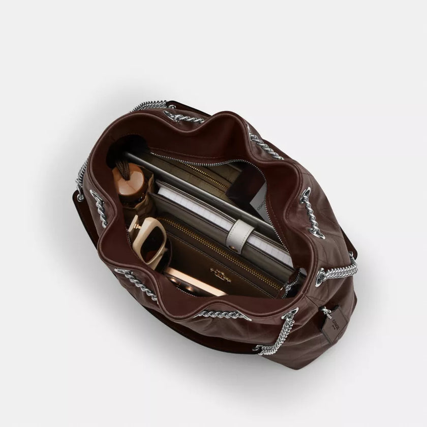 COACH Evelyn Shoulder Bag With Quilting