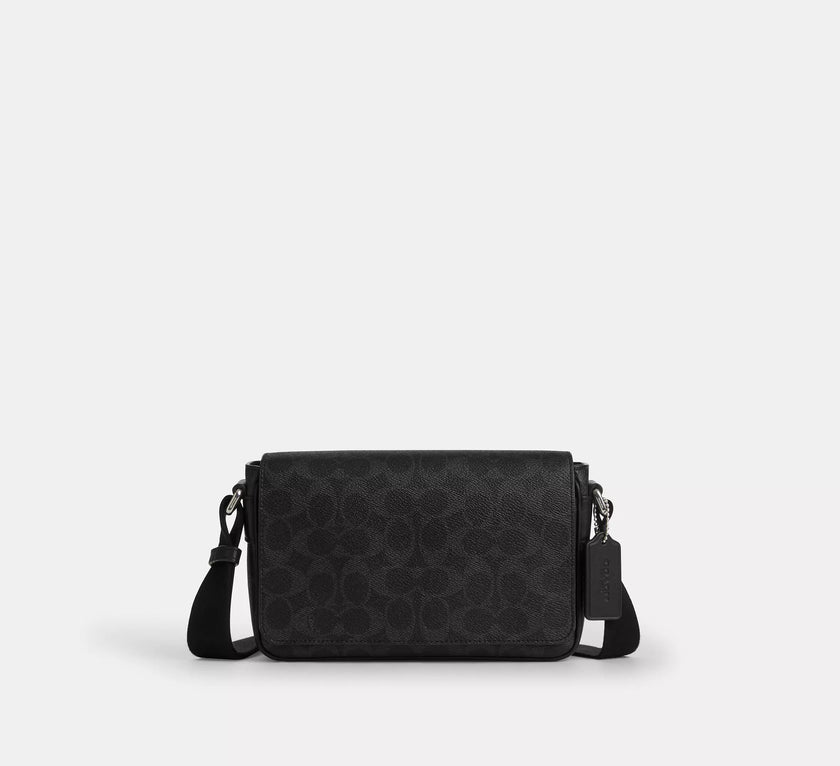 COACH Jack Small Flap Crossbody Bag In Signature Canvas