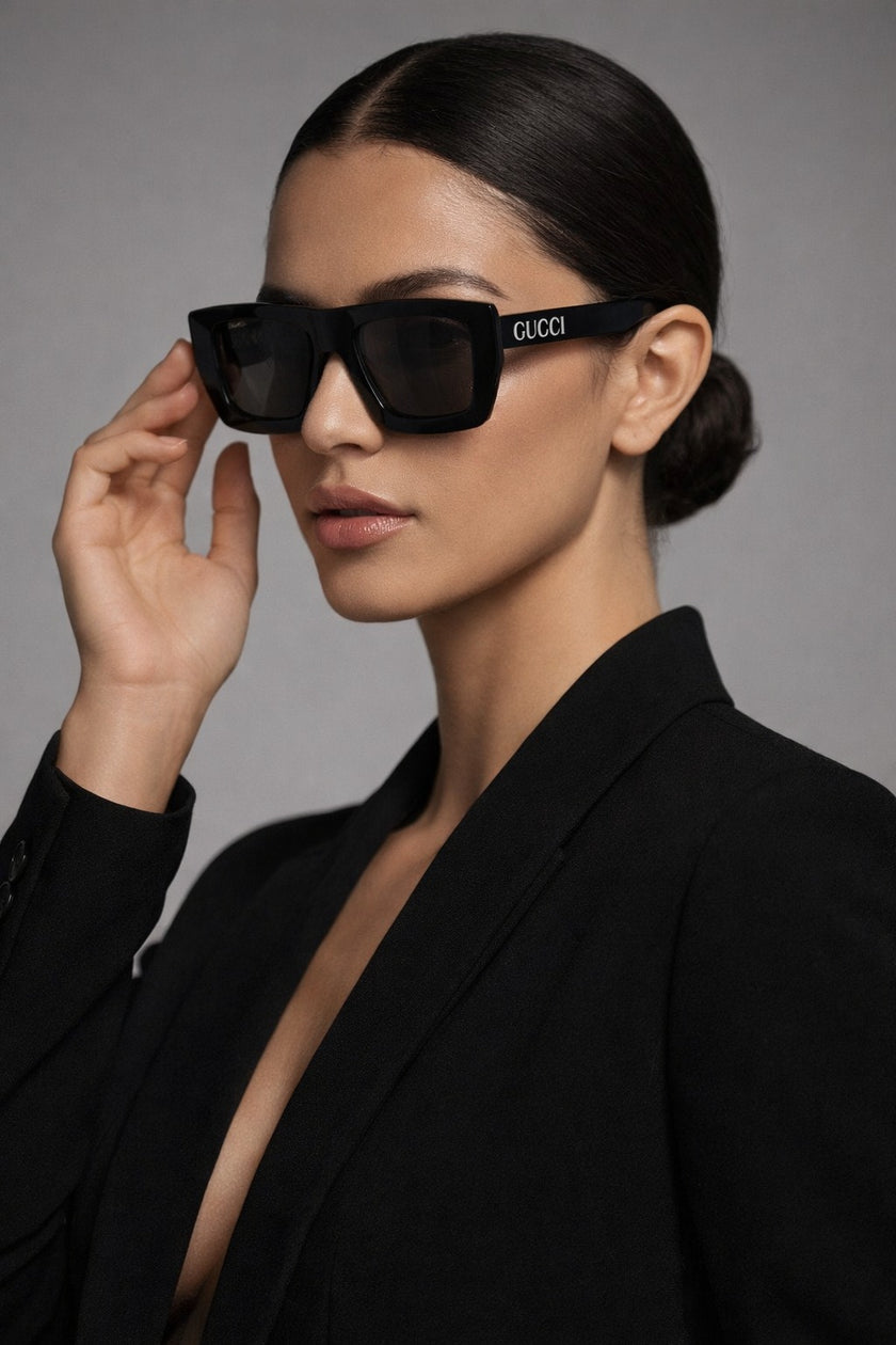 Gucci Grey Browline Unisex Sunglasses image 0