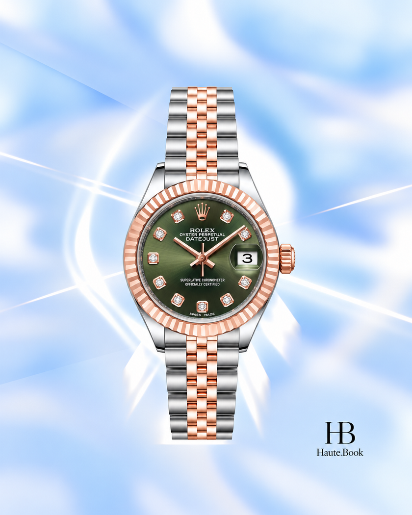 [Store Display] Rolex Lady-Datejust Olive Diamond Dial Jubilee Stainless Steel 28 mm