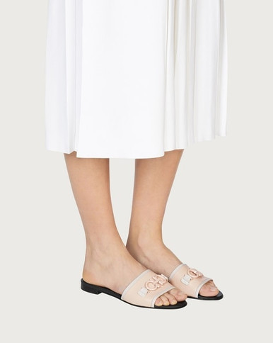 SALVATORE FERRAGAMO Gancini Flip-Flop Sandals - Pink, 38 image