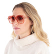 SALVATORE FERRAGAMO Salvatore Coral Square Ladies Sunglasses (Arriving In Delhi) image 1