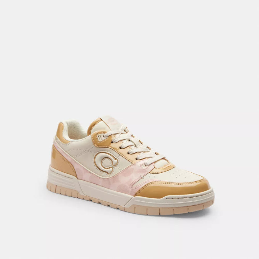 Coach Soho Sneaker With Patent Signature - Candy Pink/Light Beige