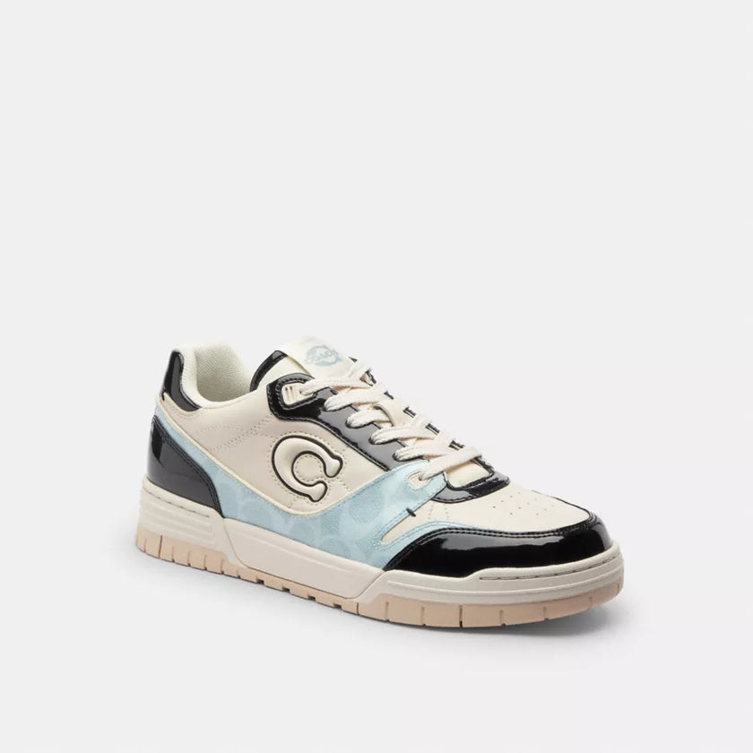 Coach Soho Sneaker With Patent Signature - Sea Mist/Black.