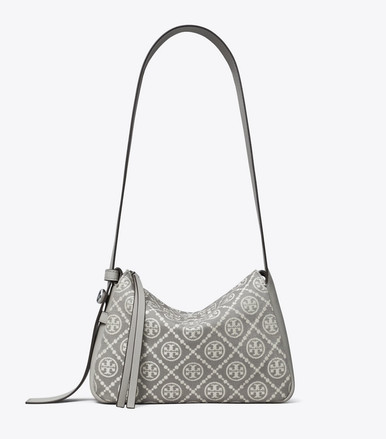 TORY BURCH Small Romy T Monogram Shoulder Bag - Gray image 2
