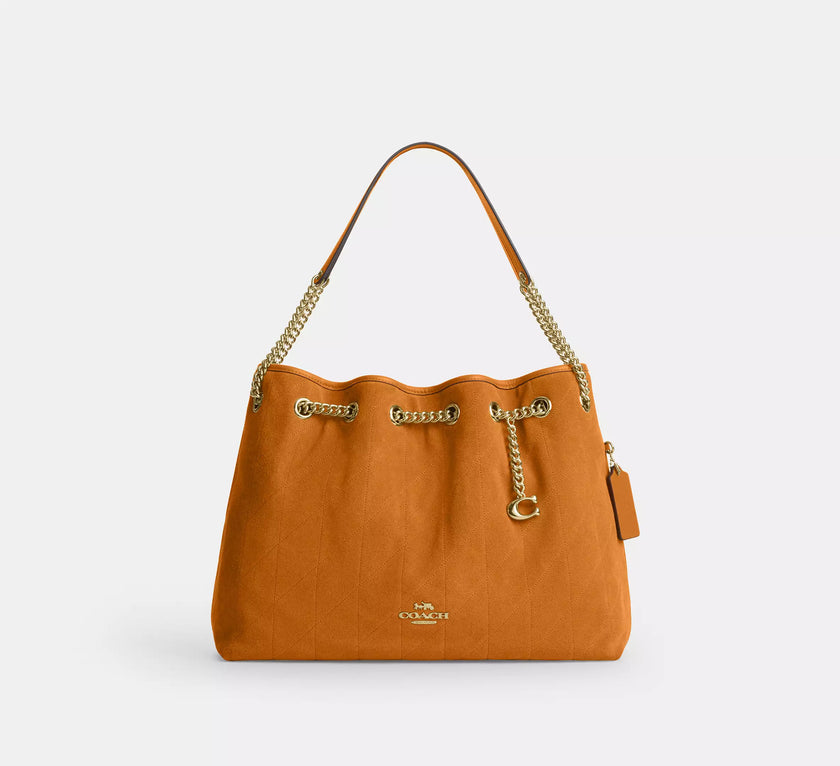 COACH Evelyn Shoulder Bag With Quilting And Charm