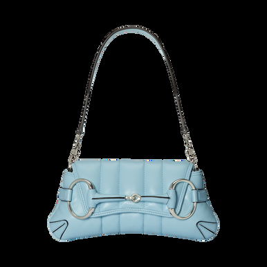 GUCCI Horsebit Chain Small Shoulder Bag Light Blue image 3
