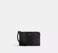 COACH Corner Zip Wristlet In Signature Canvas With Stripe image 2