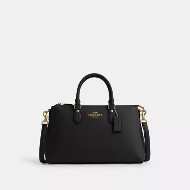 COACH Georgia Satchel Bag - Gold/Black image 4