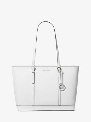 MICHAEL KORS  Jet Set Travel Large Saffiano Leather Tote Bag - OPTIC WHITE (Arriving In Delhi) image 0