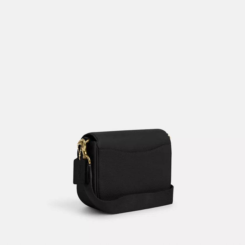 COACH Amelia Saddle Bag - Gold/Black