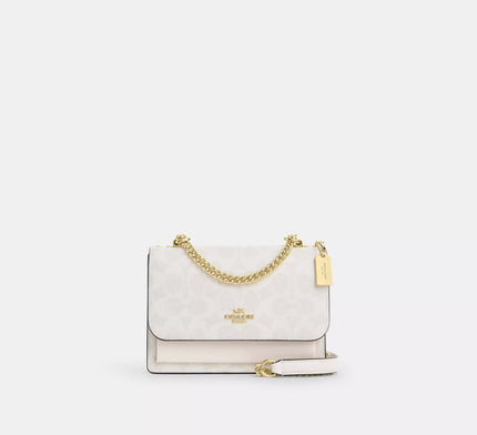 COACH Klare Crossbody Bag In Signature Canvas  - Gold/White/Chalk