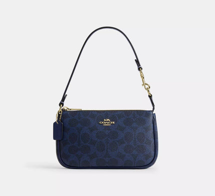 COACH Nolita 19 In Signature Canvas - Gold/Navy