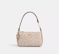 [At India] COACH Nolita 19 In Signature Canvas - Sand/Tan