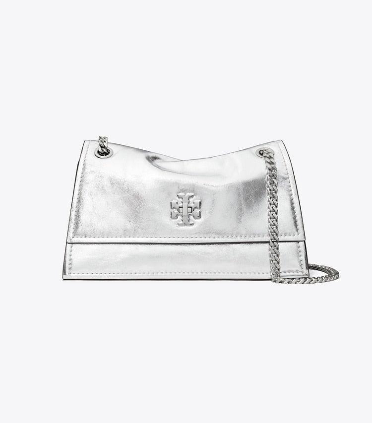 [AT DELHI] TORY BURCH Mini Kira Turnlock Metallic Shoulder Bag - Silver image 0