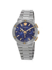 VERSACE Greca Logo Chronograph Quartz Blue Dial Men's Watch image 0