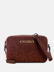 Guess Avelina Rhinestone Logo Double-Zip Crossbody - Brown image 0