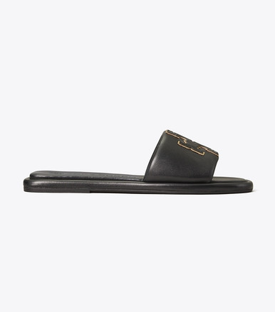 TORY BURCH Double T Sport Slide - Perfect Black / Gold image 3