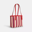 COACH Small City Tote With Stripe Print image 0
