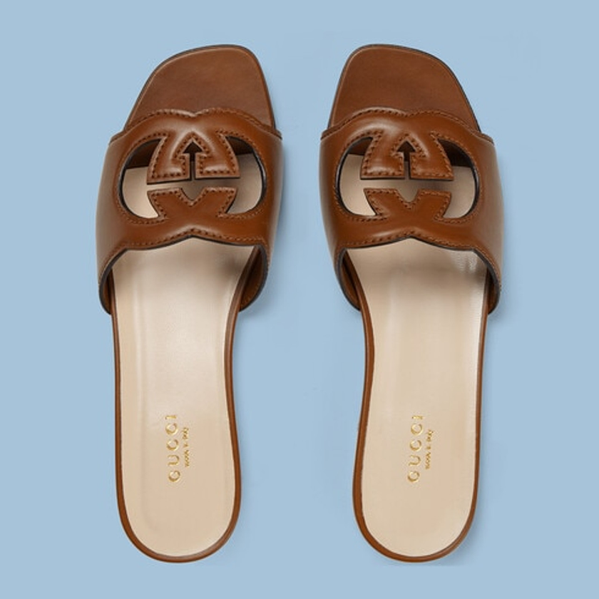 GUCCI Openwork GG detail mules for women - Natural color, 35.5 image