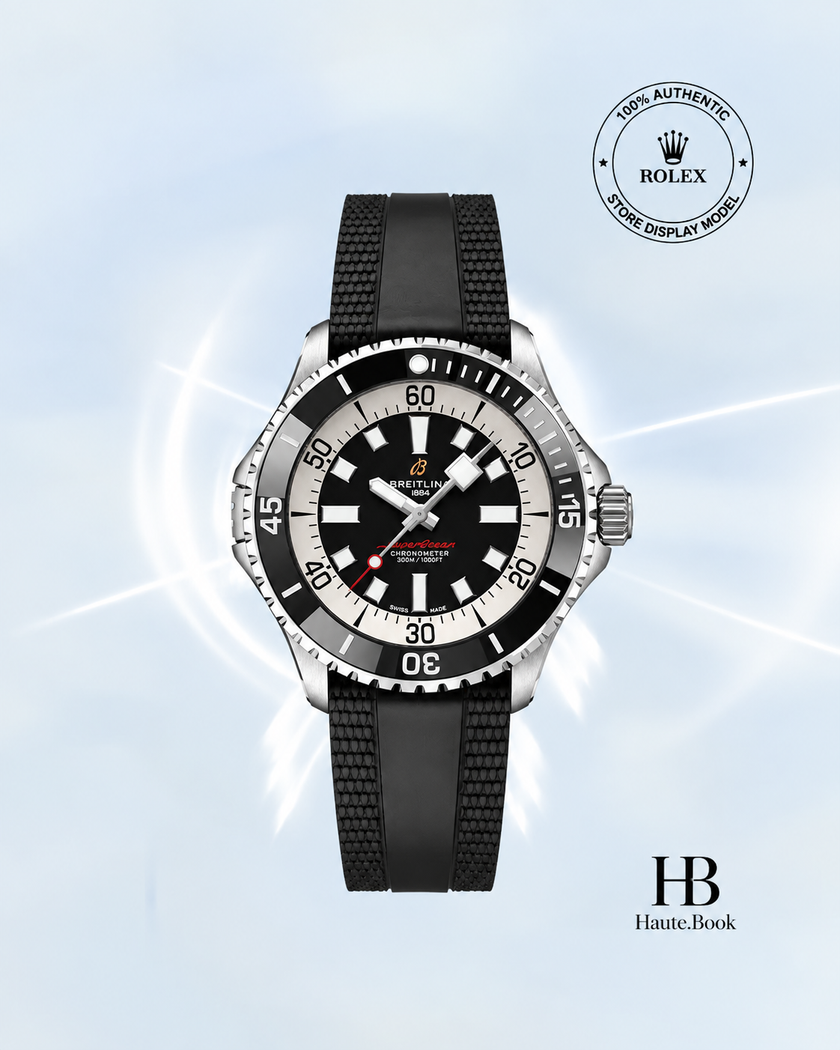 [Brand New] Breitling Superocean Automatic Black rubber strap A17378211B1S1 46 mm