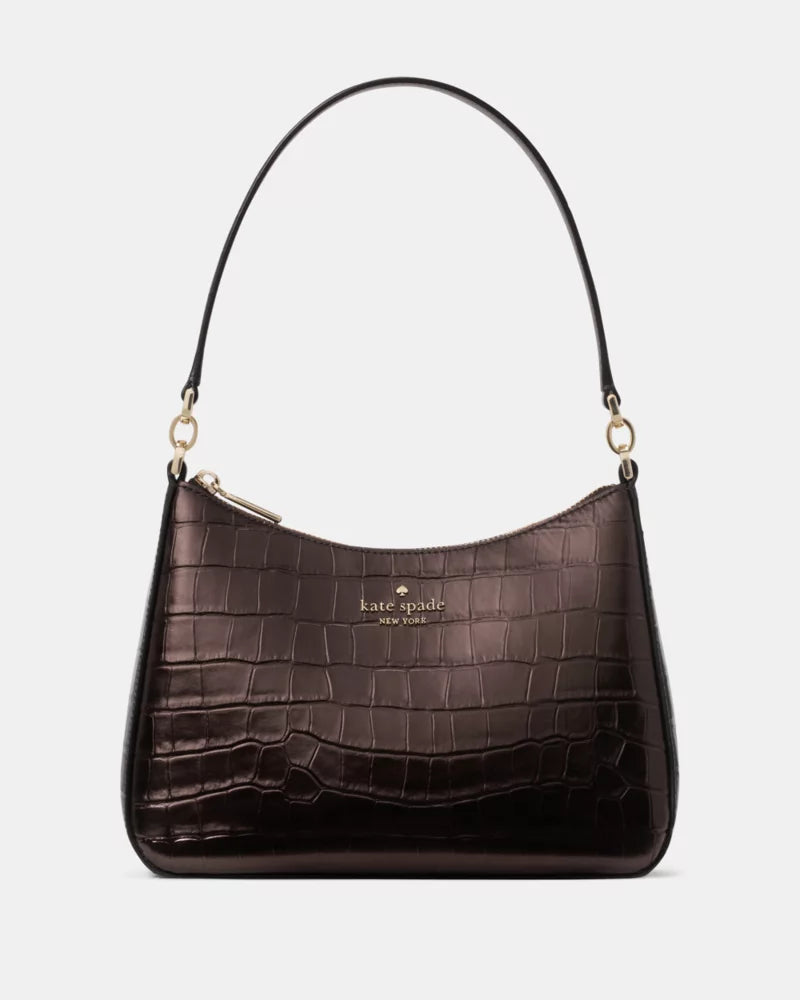 KATE SPADE Margot Metallic Croc Embossed Convertible Shoulder Bag image 0