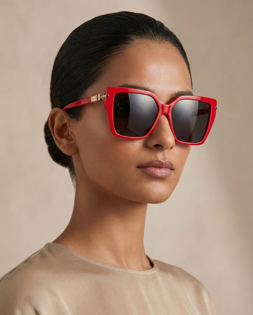 SALVATORE FERRAGAMO Grey Butterfly Ladies Sunglasses (Arriving In Delhi) image 1