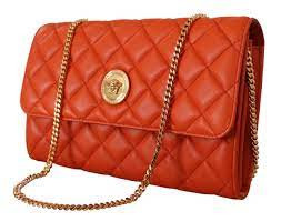 VERSACE Leather Medusa Chain Wallet Bag image 0