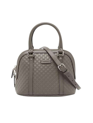 GUCCI Microguccissima Leather Mini Dome Crossbody Bag - Grey image 1