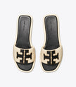 TORY BURCH Double T Sport Slide - New Cream / Perfect Black / Gold image 1