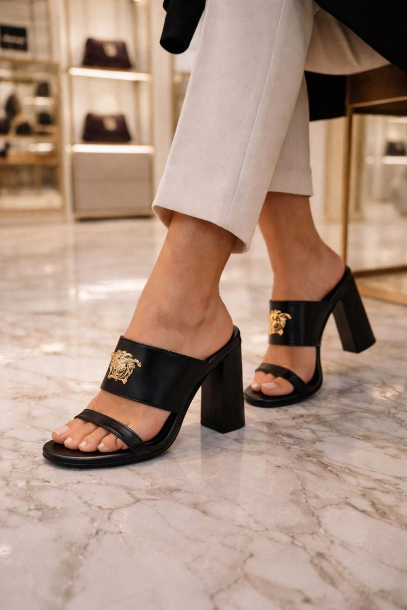VERSACE Medusa Sandals Black image 0