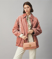 TORY BURCH  Small Kira Chevron Flap Shoulder Bag - Meadow Sweet / Rolled Gold image 1