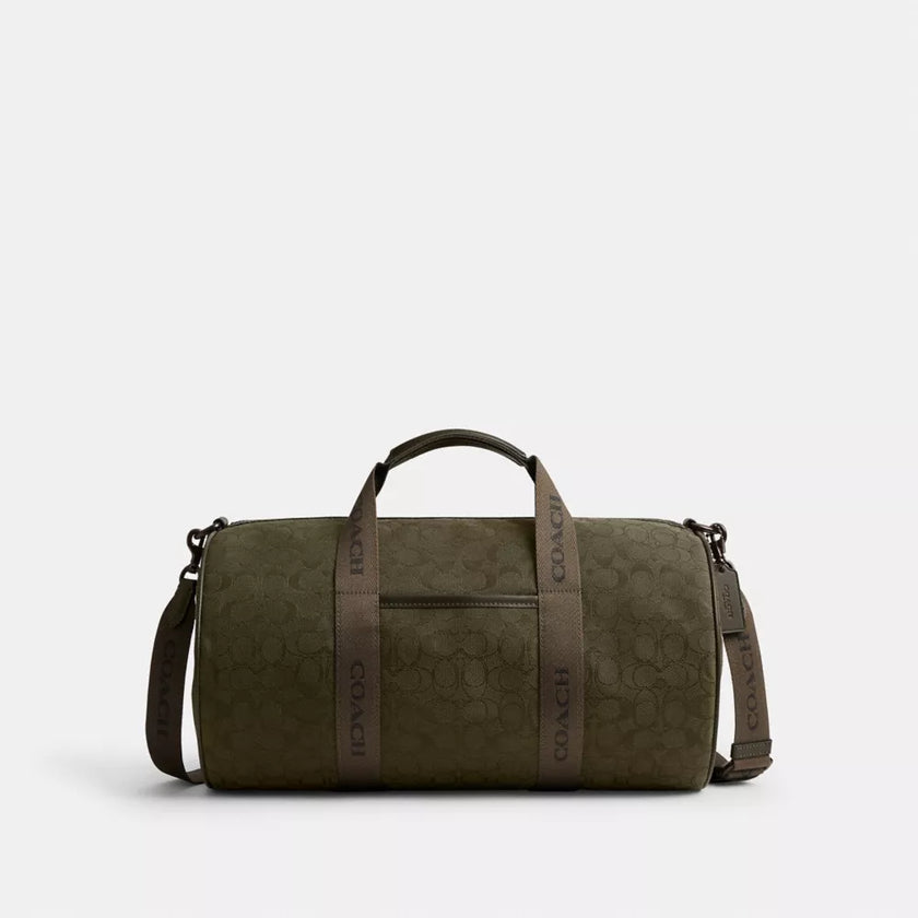 COACH Theo Duffle In Signature Jacquard - Olive Drab image 0