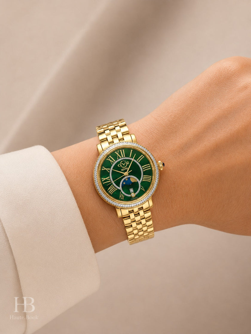 GV2 BY GEVRIL Genoa Mother of Pearl Dial Quartz Diamond Ladies Watch