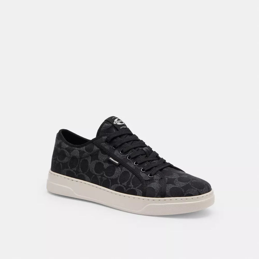 COACH Canvas Sneaker In Signature Denim - Black image 0
