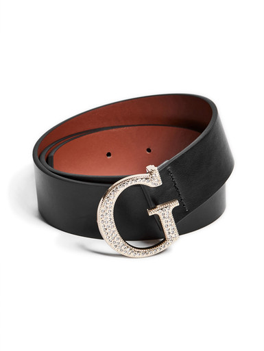 GUESS Rhinestone G Logo Buckle Belt image 1